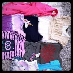 Girls Mega bundle lot 7/8 pants/shirts/dress